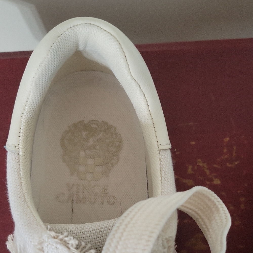 Vince CAMUTO Casual Cream Canvas Sneakers - Picture 2 of 7